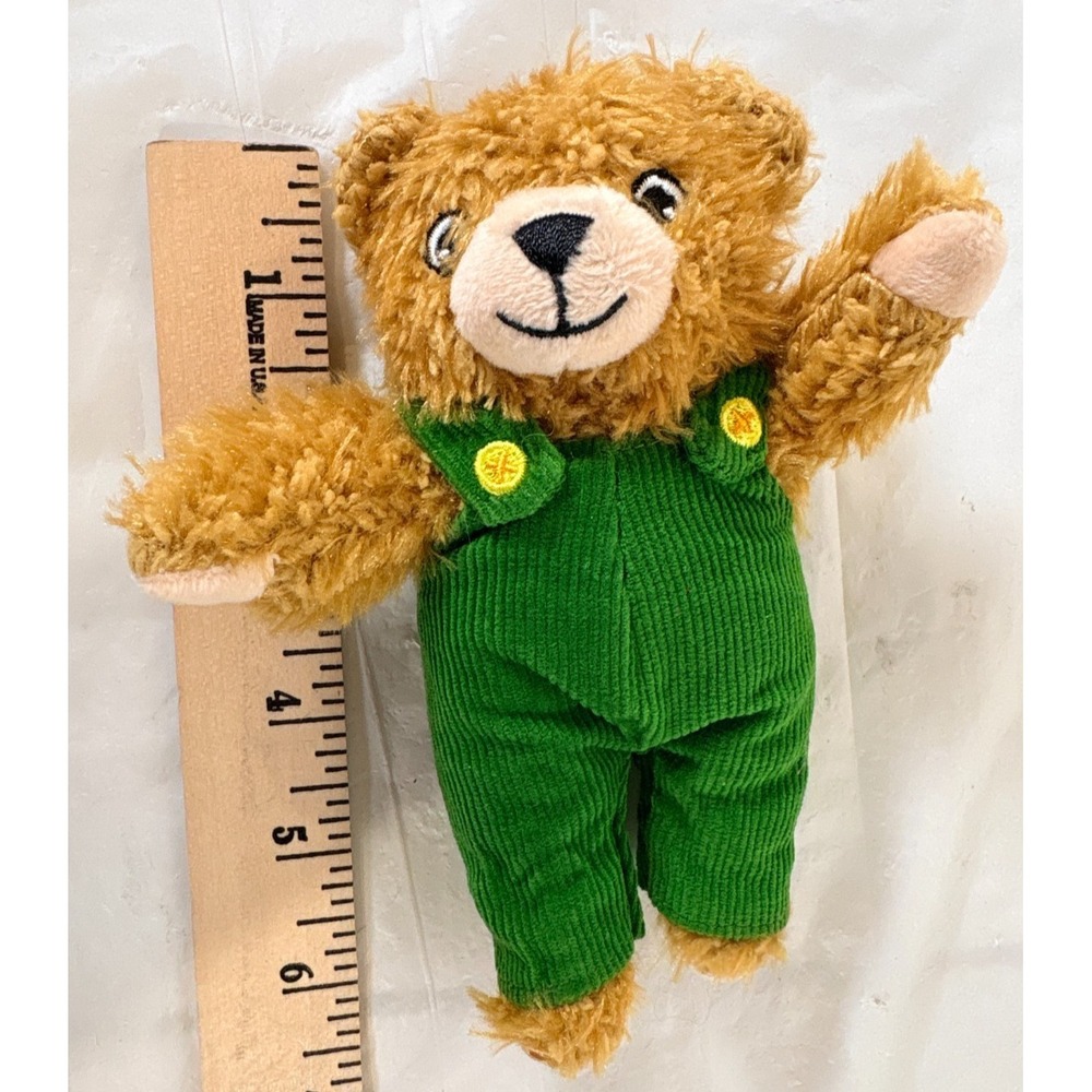 Yottoy Corduroy Bear Plush Green Teddy 6" Stuffed Animal Toy Doll